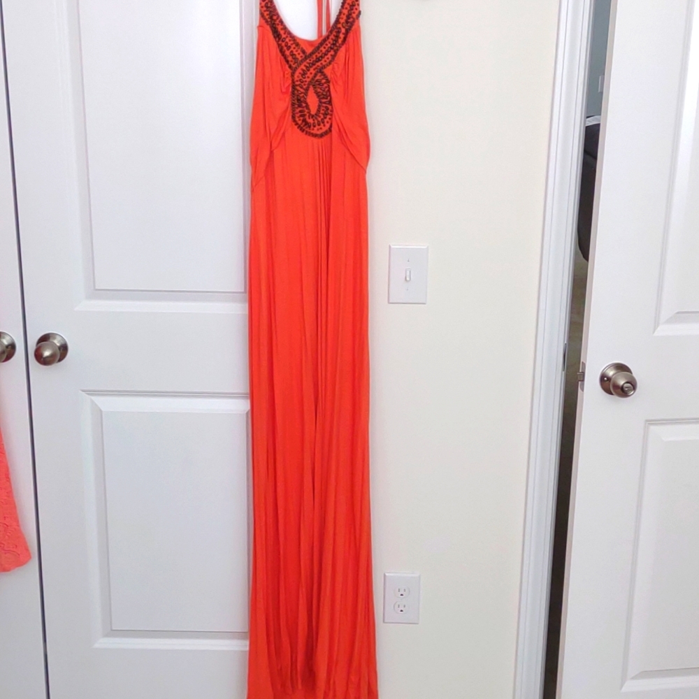 Sexy beaded maxi dress